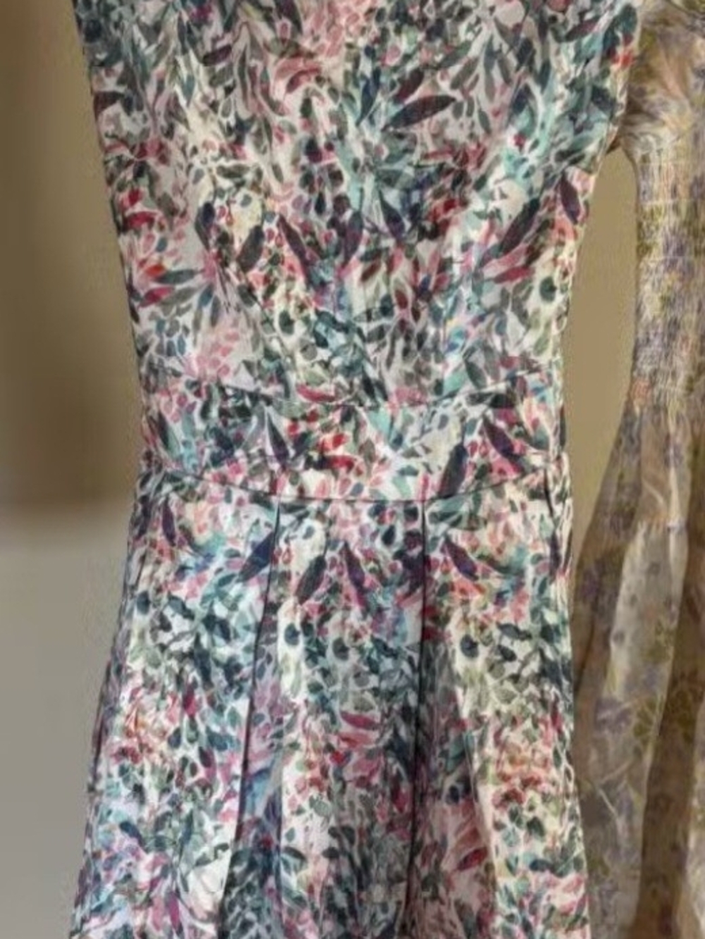 Closet Floral Mini Dress in White, Pink, Blue